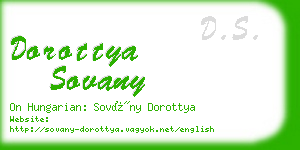 dorottya sovany business card